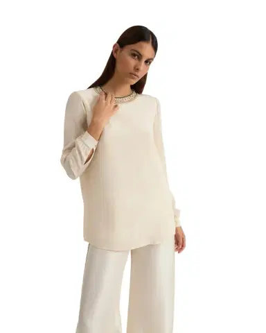 Emporio Sirenuse Etta Blouse with Embroidery Beads | Thumbnail 1 Emporio Sirenuse Etta Blouse with Embroidery Beads | Thumbnail 1