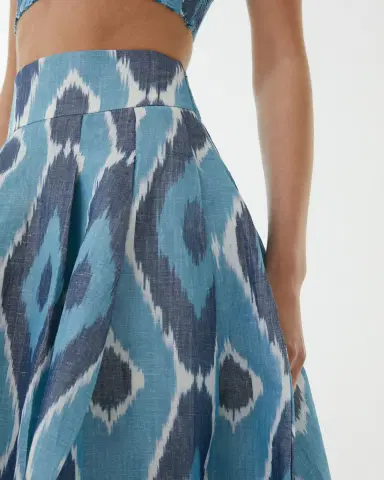 Emporio Sirenuse Flaminia Skirt in Diamond Ikat | Thumbnail 2 Emporio Sirenuse Flaminia Skirt in Diamond Ikat | Thumbnail 2