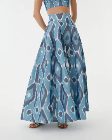 Emporio Sirenuse Flaminia Skirt in Diamond Ikat | Thumbnail 3 Emporio Sirenuse Flaminia Skirt in Diamond Ikat | Thumbnail 3