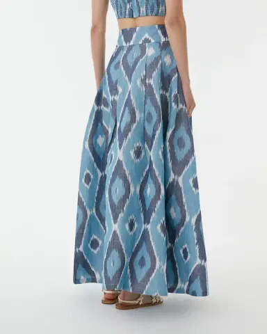 Emporio Sirenuse Flaminia Skirt in Diamond Ikat | Thumbnail 4 Emporio Sirenuse Flaminia Skirt in Diamond Ikat | Thumbnail 4