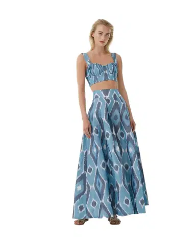Emporio Sirenuse Flaminia Skirt in Diamond Ikat | Thumbnail 1 Emporio Sirenuse Flaminia Skirt in Diamond Ikat | Thumbnail 1