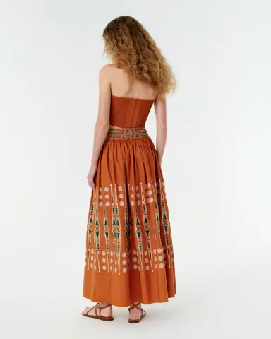 Emporio Sirenuse Flavia Top with Backgammon Embroidery | Thumbnail 5