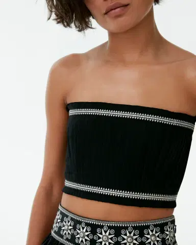 Emporio Sirenuse Flavia Top with Byzantine Embroidery | Thumbnail 2