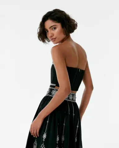 Emporio Sirenuse Flavia Top with Byzantine Embroidery | Thumbnail 3