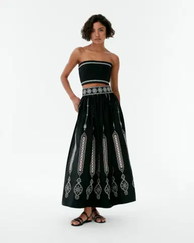Emporio Sirenuse Flavia Top with Byzantine Embroidery | Thumbnail 4
