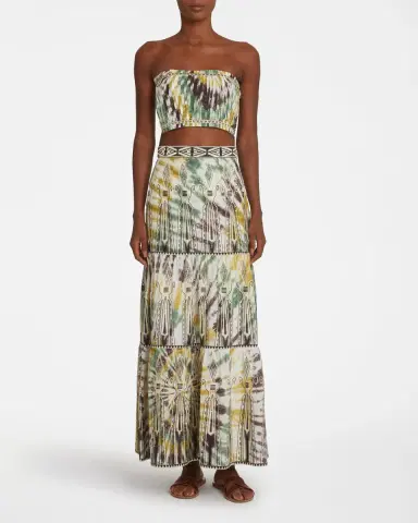 Emporio Sirenuse Flavia Top With Tie Dye Embroidery | Thumbnail 2 Emporio Sirenuse Flavia Top With Tie Dye Embroidery | Thumbnail 2