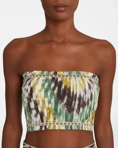 Emporio Sirenuse Flavia Top With Tie Dye Embroidery | Thumbnail 5 Emporio Sirenuse Flavia Top With Tie Dye Embroidery | Thumbnail 5