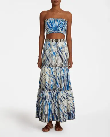 Emporio Sirenuse Flavia Top With Tie Dye Embroidery | Thumbnail 7 Emporio Sirenuse Flavia Top With Tie Dye Embroidery | Thumbnail 7
