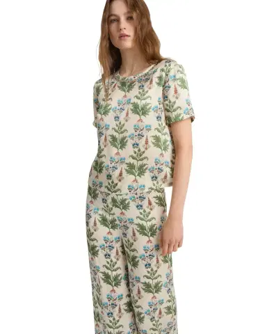 Emporio Sirenuse Gabrielle Top in Persian Botanic Print | Thumbnail 1 Emporio Sirenuse Gabrielle Top in Persian Botanic Print | Thumbnail 1