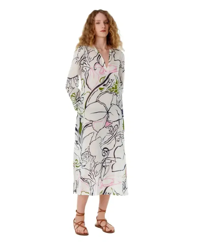 Giada Caftan in Calypso Print