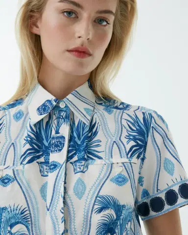 Emporio Sirenuse Giselle Dress in Garden Mesh Print | Thumbnail 2 Emporio Sirenuse Giselle Dress in Garden Mesh Print | Thumbnail 2