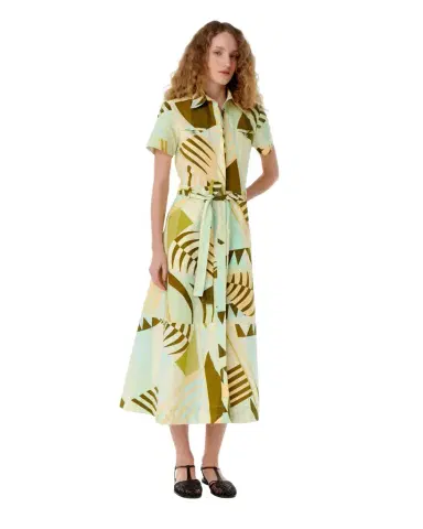 Emporio Sirenuse Giselle Dress in Pagoda Print | Thumbnail 1 Emporio Sirenuse Giselle Dress in Pagoda Print | Thumbnail 1