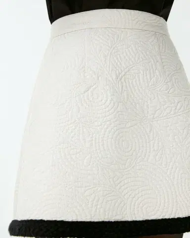Emporio Sirenuse Giuliana Skirt in Floral Quilt | Thumbnail 2