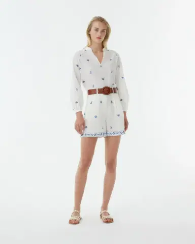 Emporio Sirenuse Ilizia Shirt with Astragal Embroidery | Thumbnail 3 Emporio Sirenuse Ilizia Shirt with Astragal Embroidery | Thumbnail 3