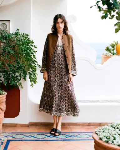Emporio Sirenuse Jenna Caftan in Kamares Print | Thumbnail 4 Emporio Sirenuse Jenna Caftan in Kamares Print | Thumbnail 4
