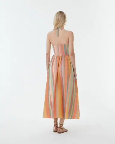 Emporio Sirenuse Johanna Dress in Rainbow Stripes | Thumbnail 3 Emporio Sirenuse Johanna Dress in Rainbow Stripes | Thumbnail 3