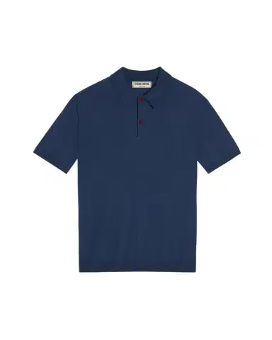 Emporio Sirenuse Knit Cotton Polo Shirt Blue Avio | Thumbnail 1