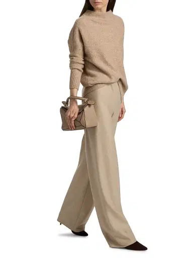 Vince Women's Wool-Blend High-Rise Pants | Thumbnail 2
