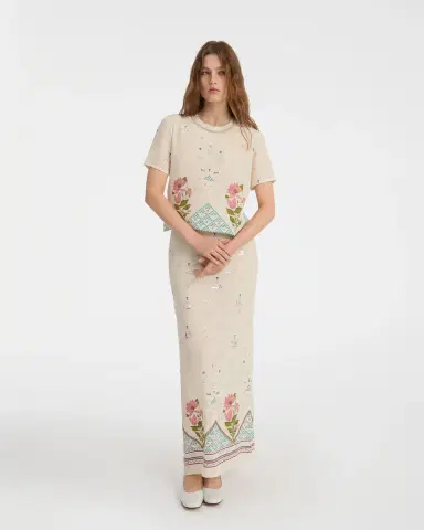Emporio Sirenuse Laurelle Skirt in Indian Rose Print | Thumbnail 3 Emporio Sirenuse Laurelle Skirt in Indian Rose Print | Thumbnail 3