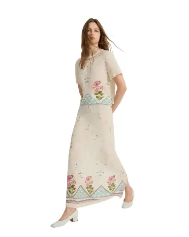Emporio Sirenuse Laurelle Skirt in Indian Rose Print | Thumbnail 1 Emporio Sirenuse Laurelle Skirt in Indian Rose Print | Thumbnail 1