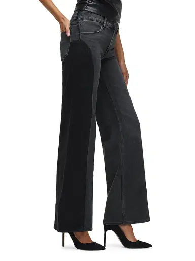 Hudson Jeans Women's Lexi Paneled Wide Leg Jeans - Double Side | Thumbnail 5