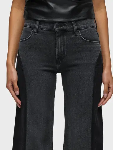 Hudson Jeans Women's Lexi Paneled Wide Leg Jeans - Double Side | Thumbnail 7