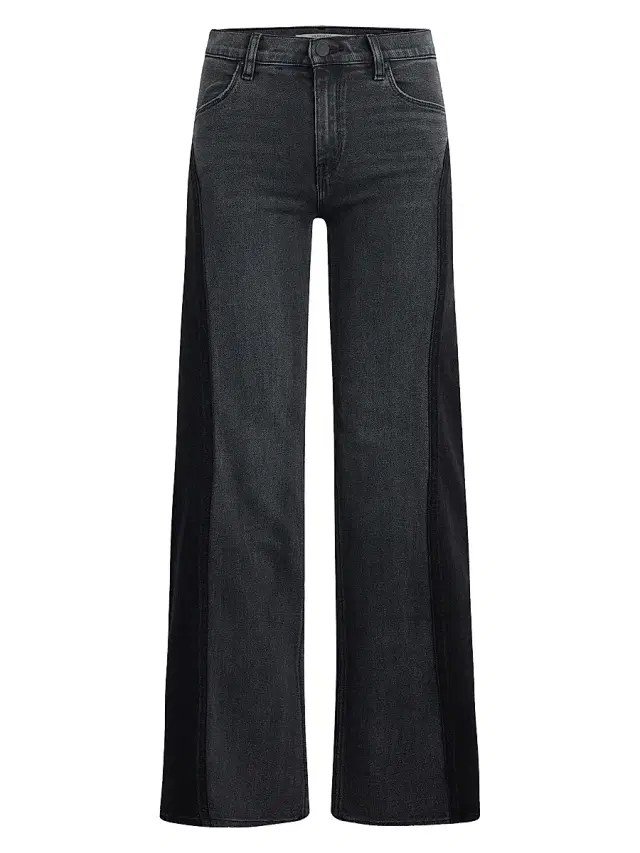 Women's Lexi Paneled Wide Leg Jeans - Double Side