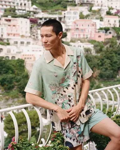 Emporio Sirenuse Le Sirenuse Swim Trunks by Lucio Liguori | Thumbnail 2