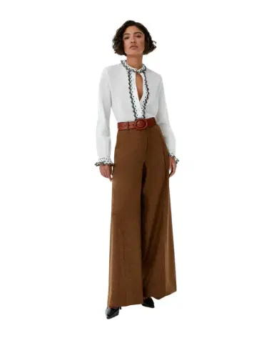Emporio Sirenuse Lola Trousers in Himalayan Tweed | Thumbnail 1 Emporio Sirenuse Lola Trousers in Himalayan Tweed | Thumbnail 1