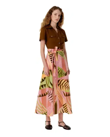 Emporio Sirenuse Lucrezia Skirt in Pagoda Print | Thumbnail 1 Emporio Sirenuse Lucrezia Skirt in Pagoda Print | Thumbnail 1