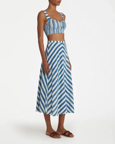 Emporio Sirenuse Marta Skirt in Ikat Stripes | Thumbnail 5