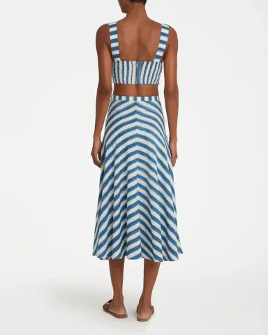 Emporio Sirenuse Marta Skirt in Ikat Stripes | Thumbnail 6