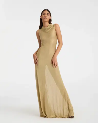 Emporio Sirenuse Matilde Dress in Metallic Jersey | Thumbnail 3 Emporio Sirenuse Matilde Dress in Metallic Jersey | Thumbnail 3