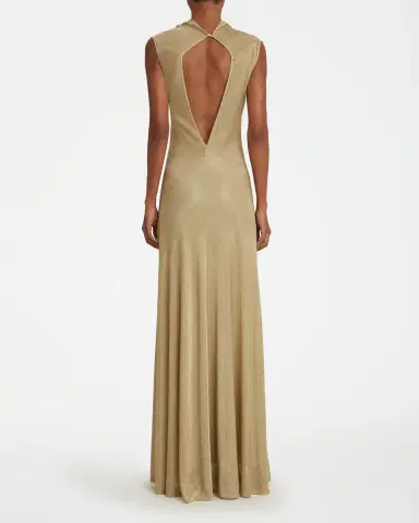 Emporio Sirenuse Matilde Dress in Metallic Jersey | Thumbnail 6 Emporio Sirenuse Matilde Dress in Metallic Jersey | Thumbnail 6