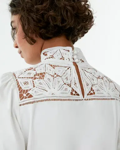 Emporio Sirenuse Mikha Blouse with Embroidery Lace | Thumbnail 3