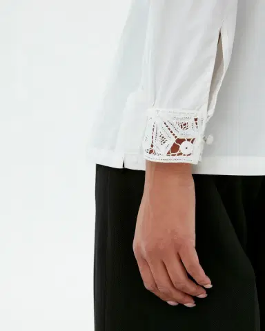 Emporio Sirenuse Mikha Blouse with Embroidery Lace | Thumbnail 4