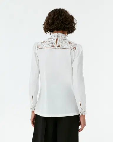 Emporio Sirenuse Mikha Blouse with Embroidery Lace | Thumbnail 5
