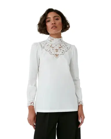 Emporio Sirenuse Mikha Blouse with Embroidery Lace | Thumbnail 1
