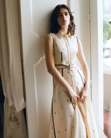 Emporio Sirenuse Miralda Dress with Byzantine Embroidery | Thumbnail 7 Emporio Sirenuse Miralda Dress with Byzantine Embroidery | Thumbnail 7