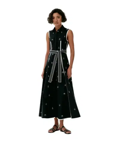 Emporio Sirenuse Miralda Dress with Byzantine Embroidery | Thumbnail 1 Emporio Sirenuse Miralda Dress with Byzantine Embroidery | Thumbnail 1