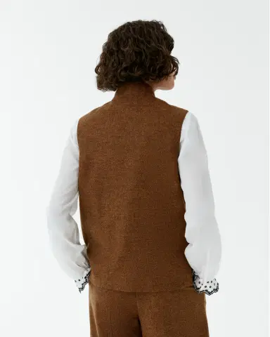 Emporio Sirenuse Nehru Vest in Himalayan Tweed | Thumbnail 3 Emporio Sirenuse Nehru Vest in Himalayan Tweed | Thumbnail 3