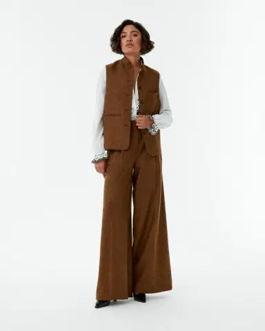 Emporio Sirenuse Nehru Vest in Himalayan Tweed | Thumbnail 4 Emporio Sirenuse Nehru Vest in Himalayan Tweed | Thumbnail 4