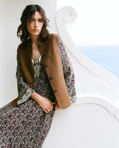 Emporio Sirenuse Nehru Vest in Himalayan Tweed | Thumbnail 5 Emporio Sirenuse Nehru Vest in Himalayan Tweed | Thumbnail 5
