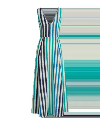 Emporio Sirenuse Nellie Dress in Ikat Stripes | Thumbnail 5 Emporio Sirenuse Nellie Dress in Ikat Stripes | Thumbnail 5