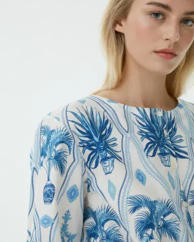 Emporio Sirenuse New Jinny Blouse in Garden Mesh Print | Thumbnail 2