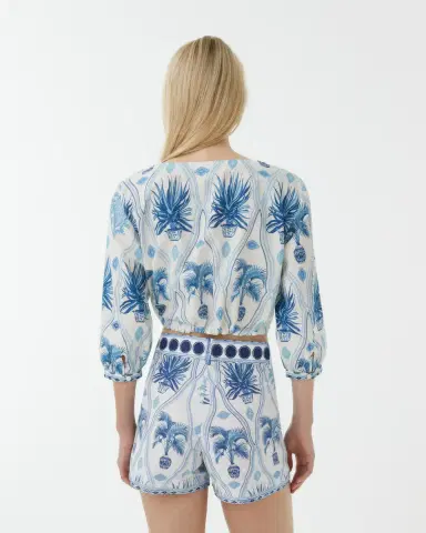 Emporio Sirenuse New Jinny Blouse in Garden Mesh Print | Thumbnail 4