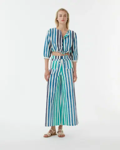 Emporio Sirenuse New Jinny Blouse in Ikat Stripes | Thumbnail 3