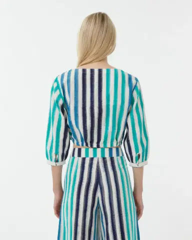 Emporio Sirenuse New Jinny Blouse in Ikat Stripes | Thumbnail 4