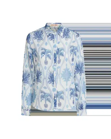 Emporio Sirenuse Odetta Shirt in Garden Mesh Print | Thumbnail 5 Emporio Sirenuse Odetta Shirt in Garden Mesh Print | Thumbnail 5