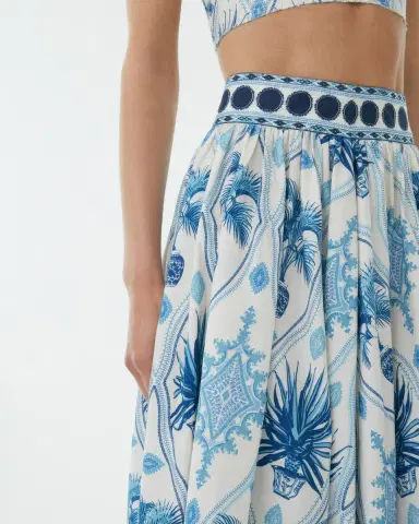 Emporio Sirenuse Ombretta Skirt in Garden Mesh Print | Thumbnail 2 Emporio Sirenuse Ombretta Skirt in Garden Mesh Print | Thumbnail 2